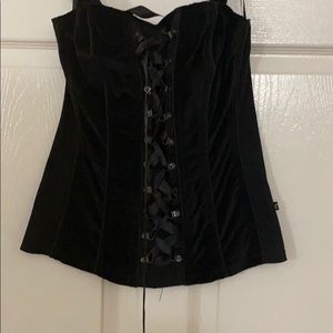 Royal Bones Velvet Corset Top